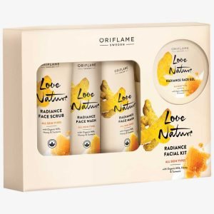 42049 BỘ SẢN PHẨM DƯỠNG DA – LOVE NATURE RADIANCE FACIAL KIT WITH ORGANIC MILK, HONEY AND TURMERIC