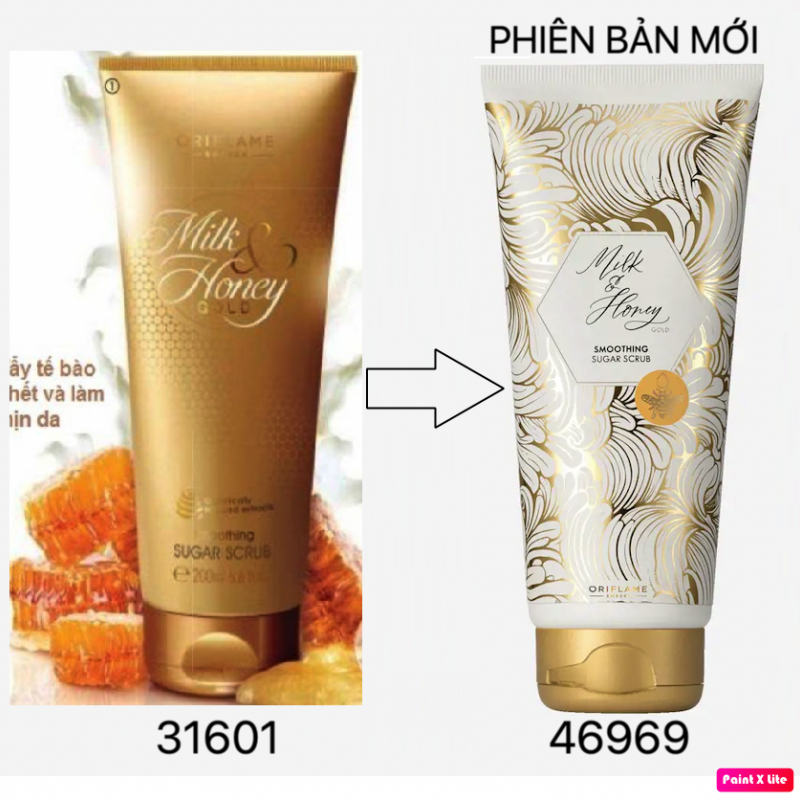 46969 Gel tắm làm sạch tế bào da chết Milk & Honey Gold Smoothing Sugar Scrub 250ml